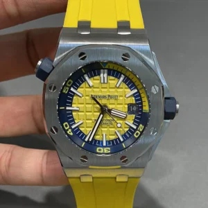 Audemars Piguet Royal Oak Offshore Diver 15710STOOA036CA01 stainless steel yellow blue dial edition