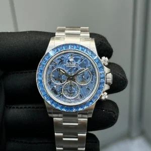 Custom Blue Sapphire Daytona Skeleton   Steel Luxury Edition