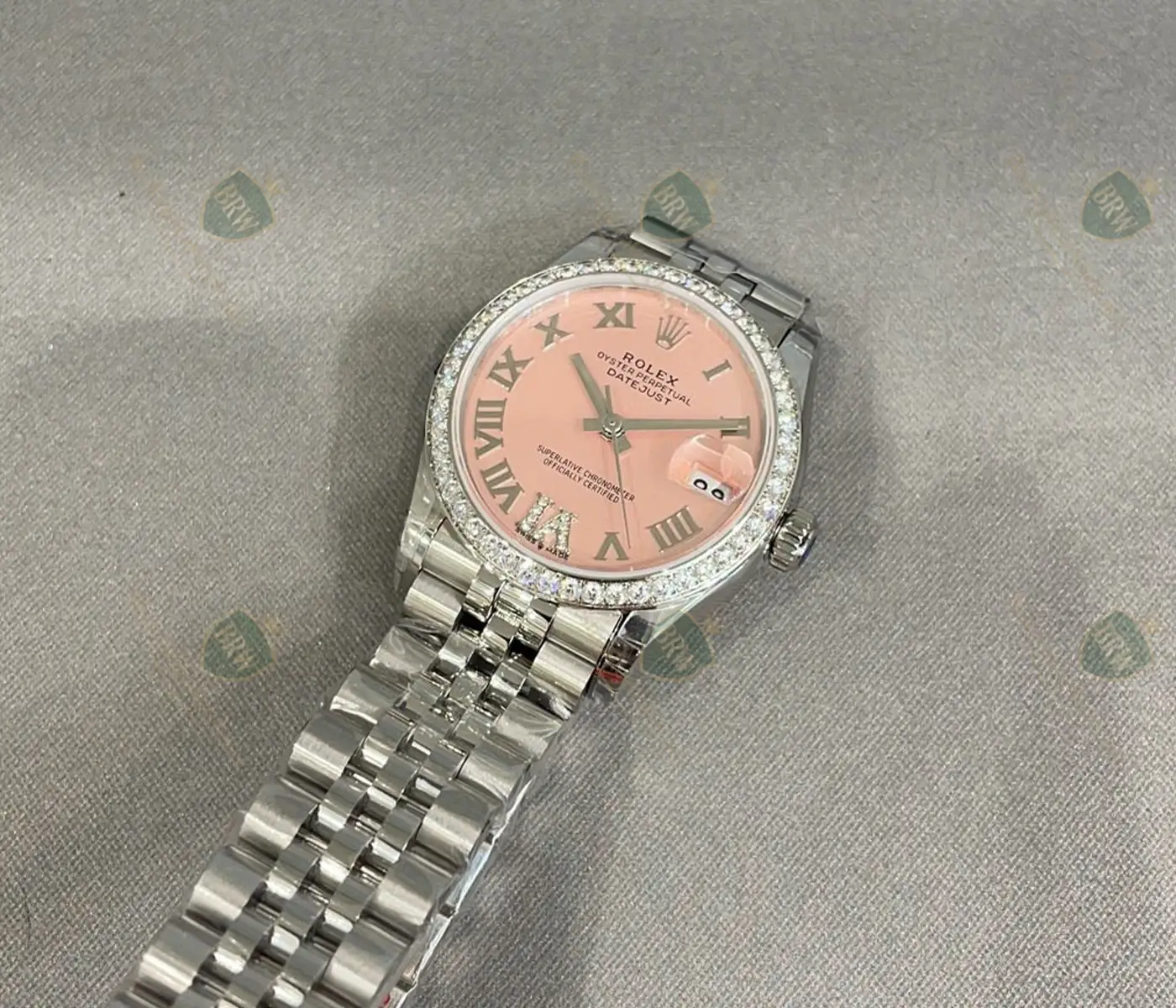 Datejust Pink Dial with Roman Numerals Diamond Bezel Jubilee Bracelet - Image 3