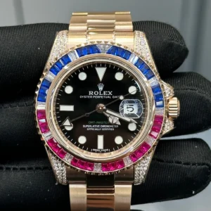 GMT Master II Meteorite Dial Pepsi Bezel   Luxury Dual Time Watch