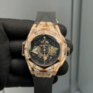 Hublot Spirit of Big Bang Sang Bleu King Gold Pave Reference 648.OX.0108.RX.1604.MXM23