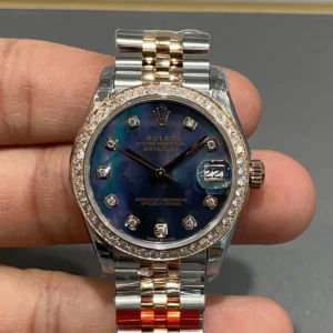 Lady Datejust Two Tone Rose Gold MOP Diamond Dial Jubilee Bracelet