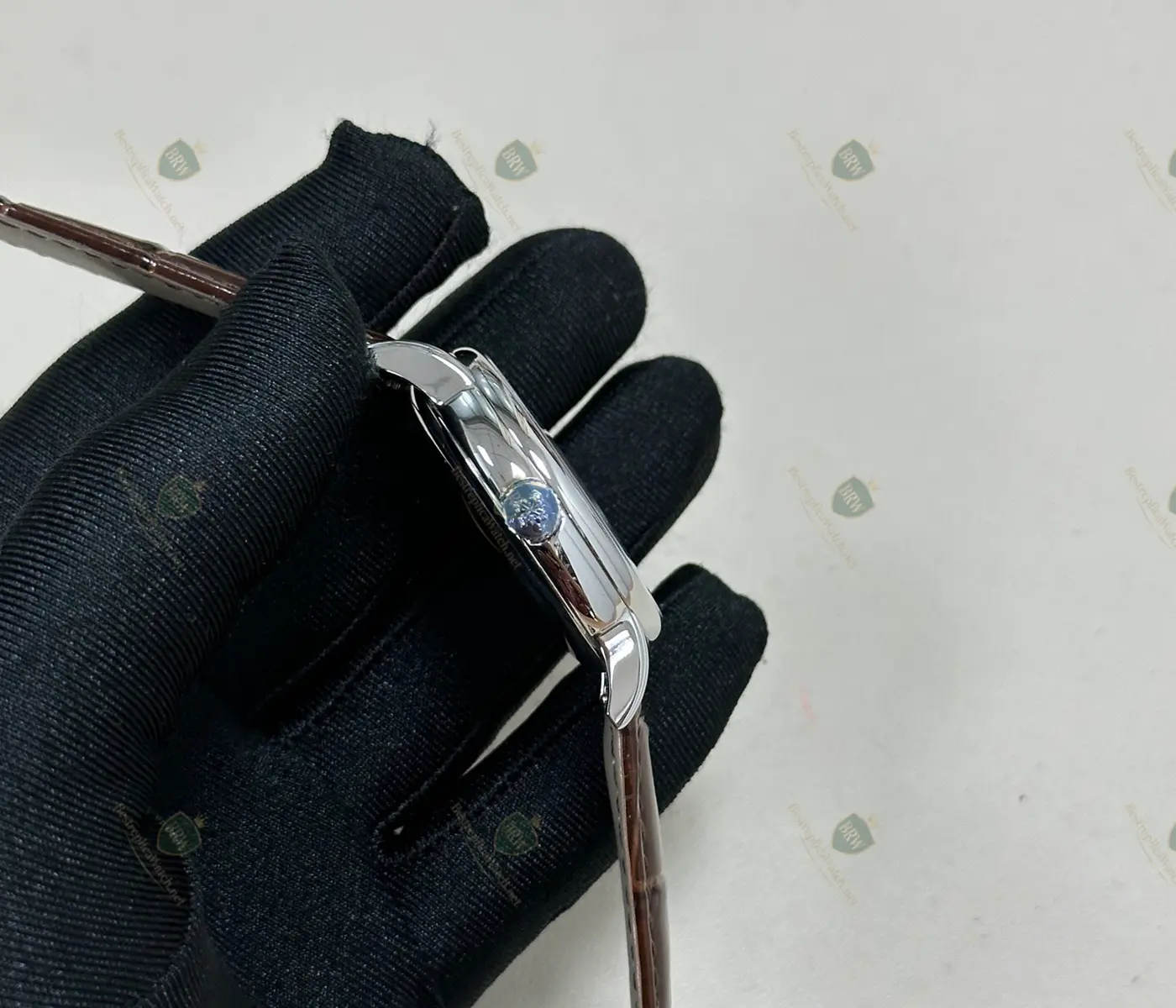 Patek Philippe Calatrava Ref 5127G 18K white gold cream enamel dial vintage style dress watch edition - Image 5