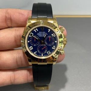 Rolex Daytona 116518LN Yellow Gold Blue Racing Dial Oysterflex
