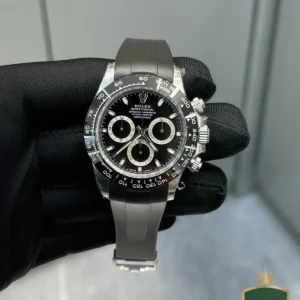 Rolex Daytona Black Dial Steel Case Oysterflex Watch