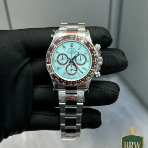 Rolex Daytona Platinum Ice Blue Dial Brown Bezel Watch