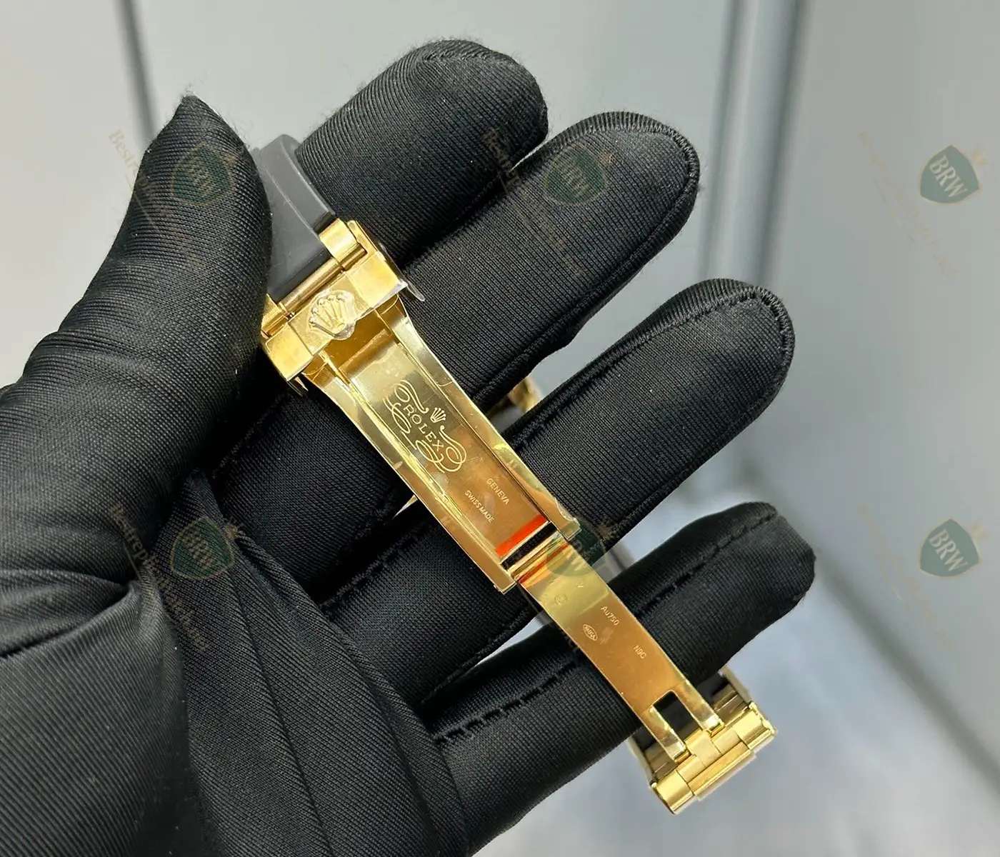 Rolex Daytona Yellow Gold Diamond Dial Oysterflex Watch - Image 7